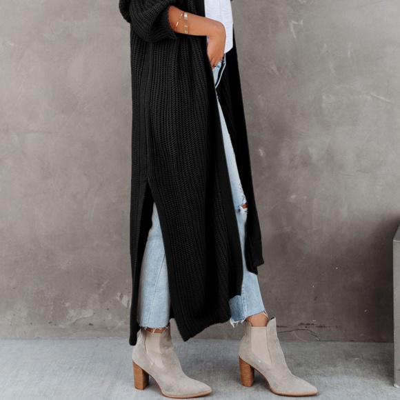 Black Cardigan Sweater - Picture 4 of 6